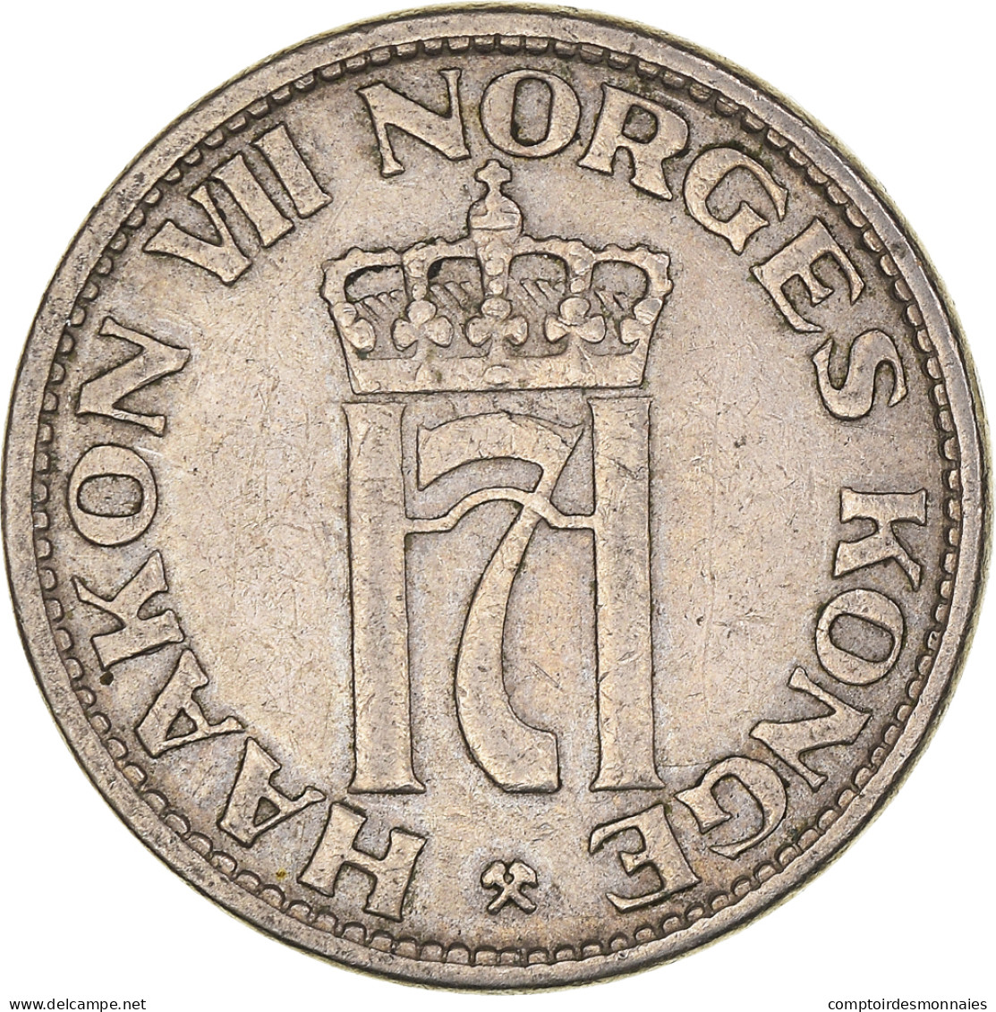 Monnaie, Norvège, Haakon VII, 50 Öre, 1957, TTB, Cupro-nickel, KM:402 - Noruega