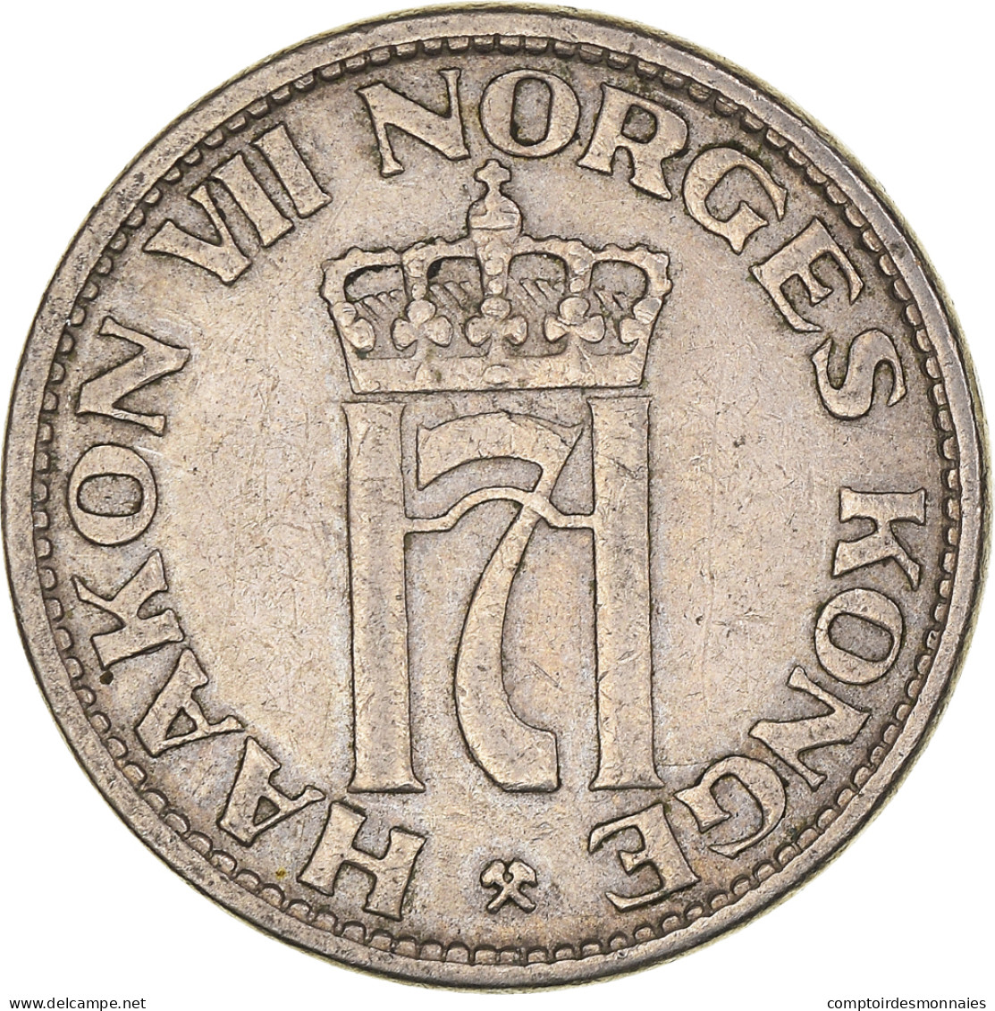 Monnaie, Norvège, Haakon VII, 50 Öre, 1957, TTB, Cupro-nickel, KM:402 - Norvège