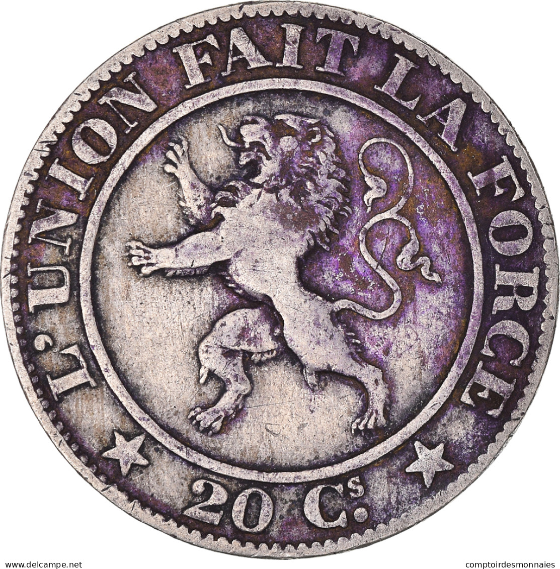 Monnaie, Belgique, Leopold I, 20 Centimes, 1861, Bruxelles, TB+, Cupro-nickel - 20 Cents
