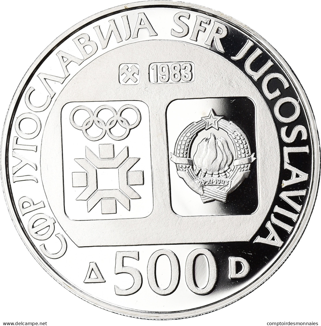 Monnaie, Yougoslavie, 500 Dinara, 1983, BE, FDC, Argent, KM:102 - Jugoslawien