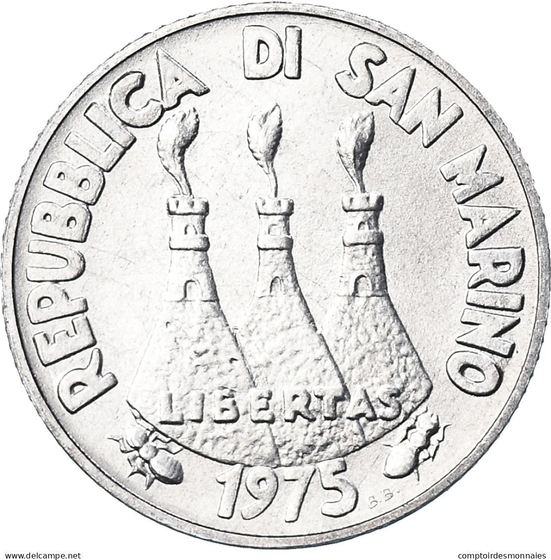 Monnaie, Saint Marin , 2 Lire, 1975, FDC, FDC, Aluminium, KM:41 - San Marino