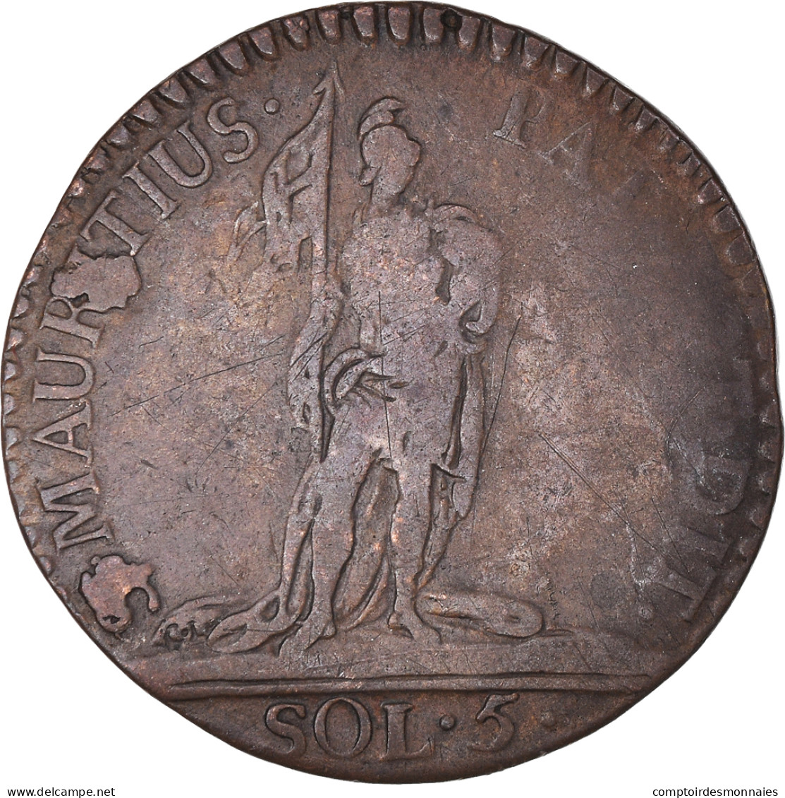 Monnaie, États Italiens, SARDINIA, Vittorio Amedeo III, 5 Soldi, 1794, Torino - Piémont-Sardaigne-Savoie Italienne