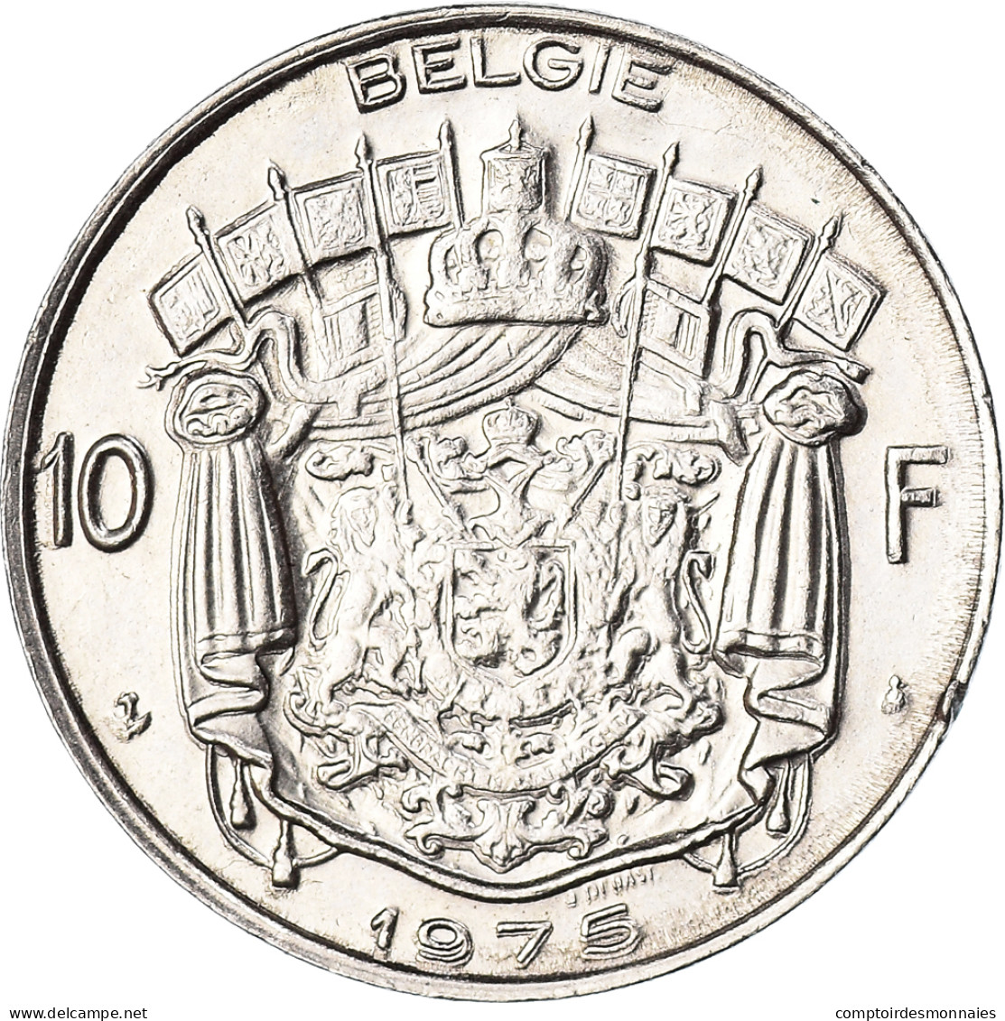 Monnaie, Belgique, 10 Francs, 10 Frank, 1975, Bruxelles, TB+, Nickel, KM:156.1 - 10 Francs