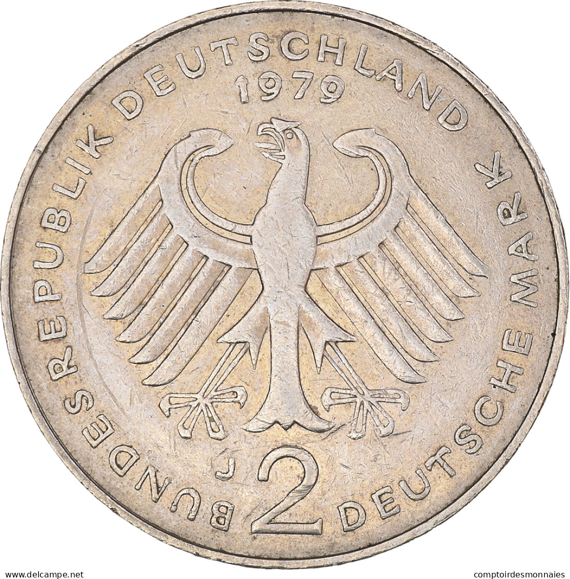 Monnaie, République Fédérale Allemande, 2 Mark, 1979, Hambourg, TTB - 2 Marcos