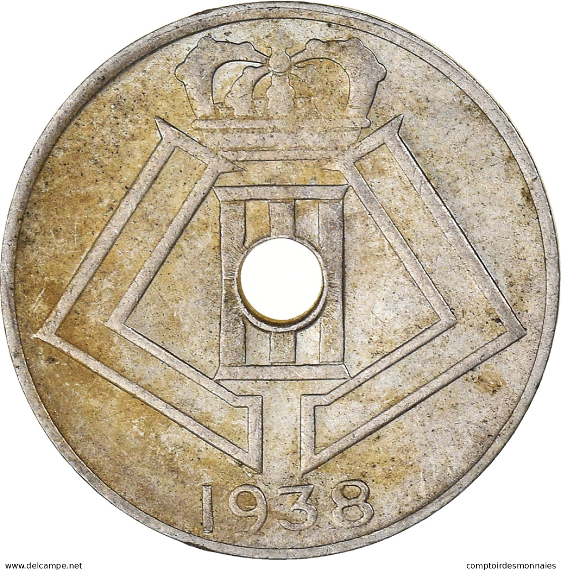 Monnaie, Belgique, 5 Centimes, 1938, TTB, Nickel-Cuivre, KM:110.1 - 5 Cent