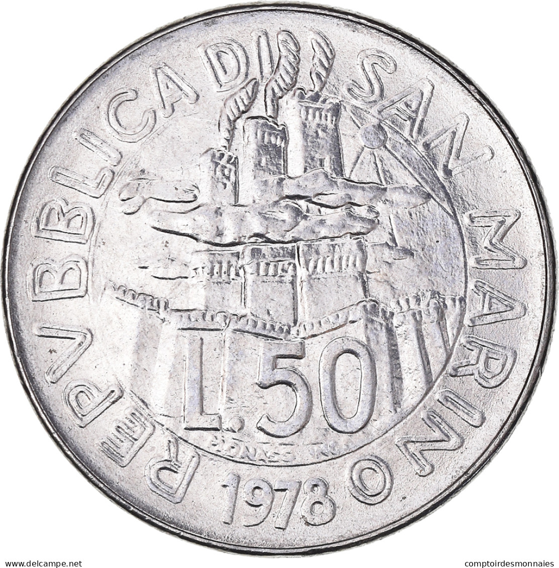 Monnaie, Saint Marin , 50 Lire, 1978, Rome, SPL, Acier, KM:81 - Saint-Marin