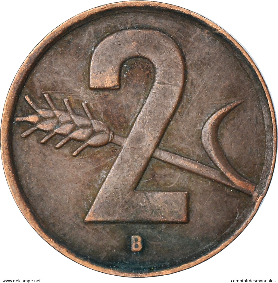 Monnaie, Suisse, 2 Rappen, 1948, Bern, TB+, Bronze, KM:47 - Autres & Non Classés