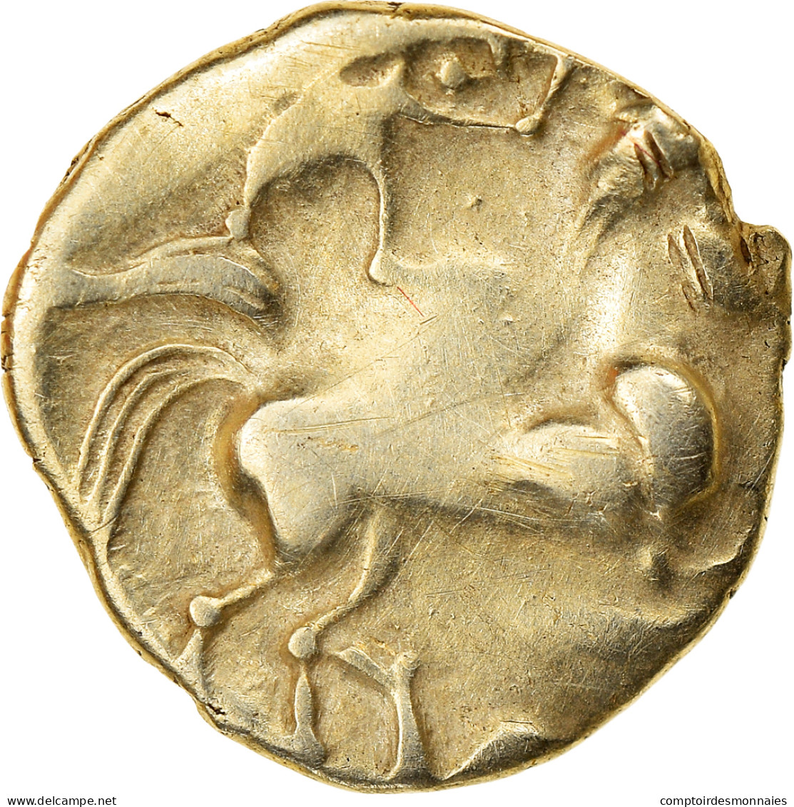 Monnaie, Vénètes, 1/4 Statère, 2ème Siècle Av. JC, TTB, Or, Delestrée:2124 - Galle