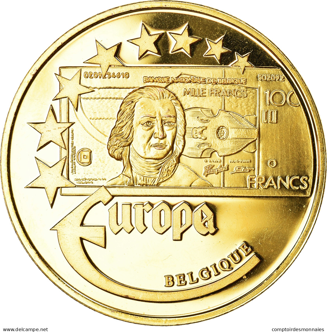 Allemagne, Jeton, 2003, Europa Belgique, SPL, Gold Plated Copper - Otros & Sin Clasificación