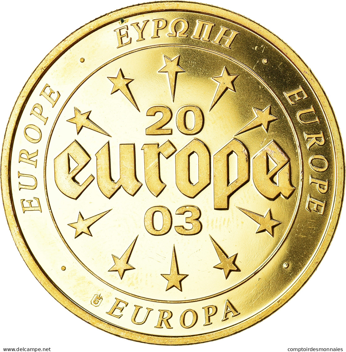 Allemagne, Jeton, 2003, Europa Belgique, SPL, Gold Plated Copper - Otros & Sin Clasificación