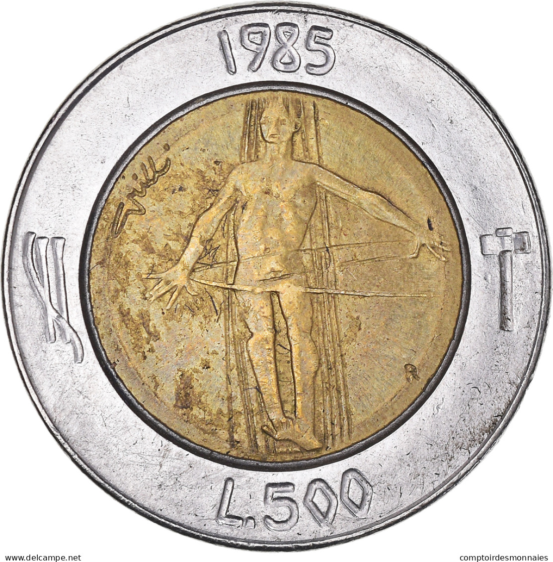 Monnaie, Saint Marin , 500 Lire, 1985, TB+, Bimétallique, KM:181 - Saint-Marin