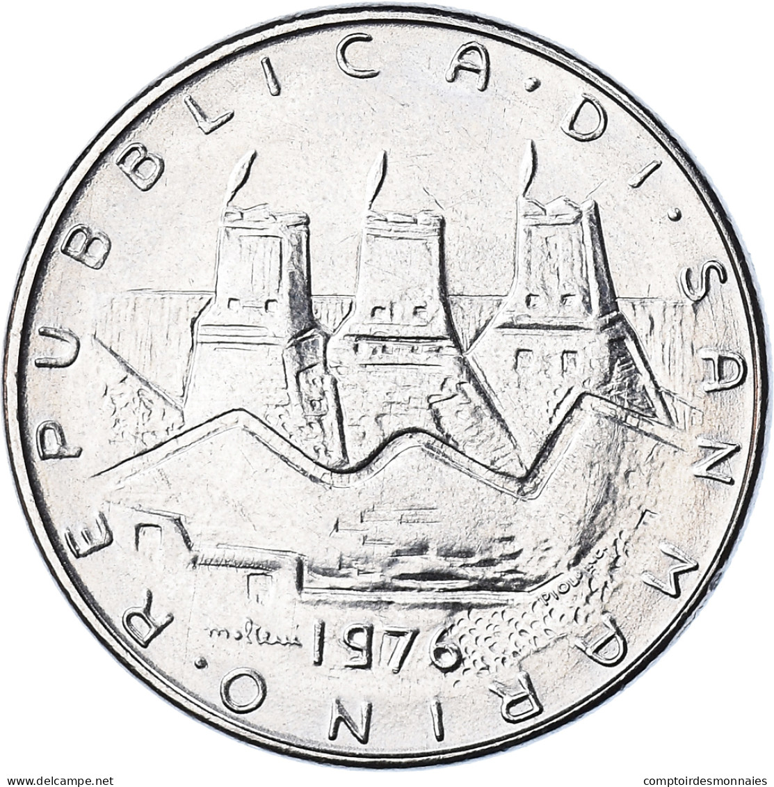 Monnaie, Saint Marin , 50 Lire, 1976, Rome, FDC, FDC, Acier, KM:56 - San Marino