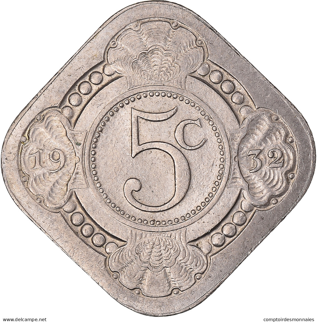 Monnaie, Pays-Bas, Wilhelmina I, 5 Cents, 1932, TTB, Cupro-nickel, KM:153 - 5 Centavos