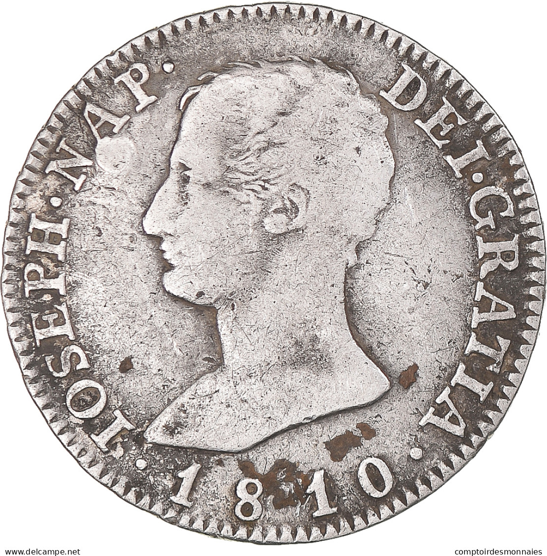 Monnaie, Espagne, Joseph Napolean, 4 Réales, 1810, Madrid, TB+, Argent - Primi Conii