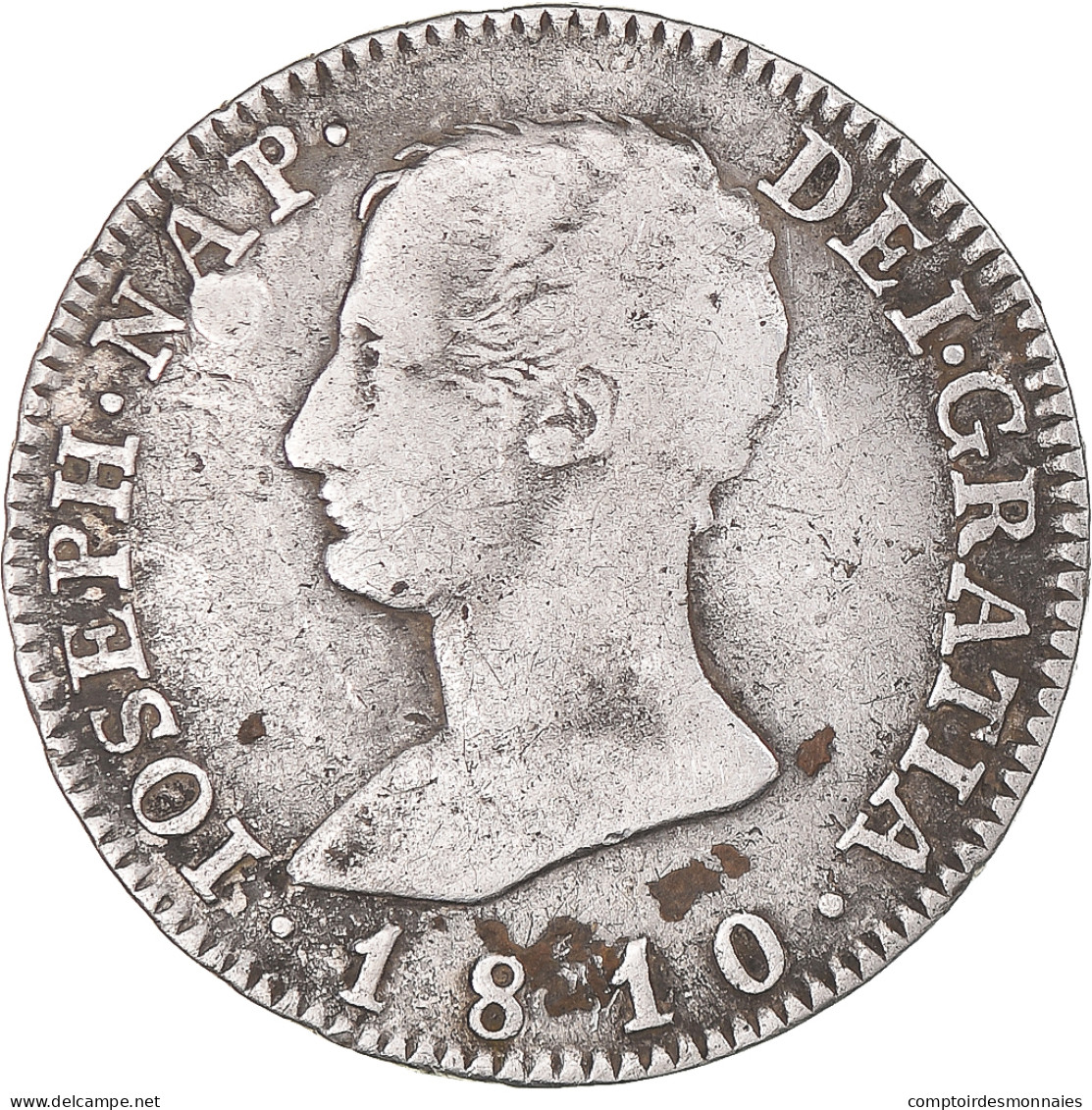 Monnaie, Espagne, Joseph Napolean, 4 Réales, 1810, Madrid, TB+, Argent - First Minting