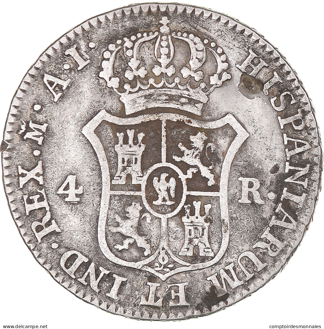 Monnaie, Espagne, Joseph Napolean, 4 Réales, 1810, Madrid, TB+, Argent - Premières Frappes