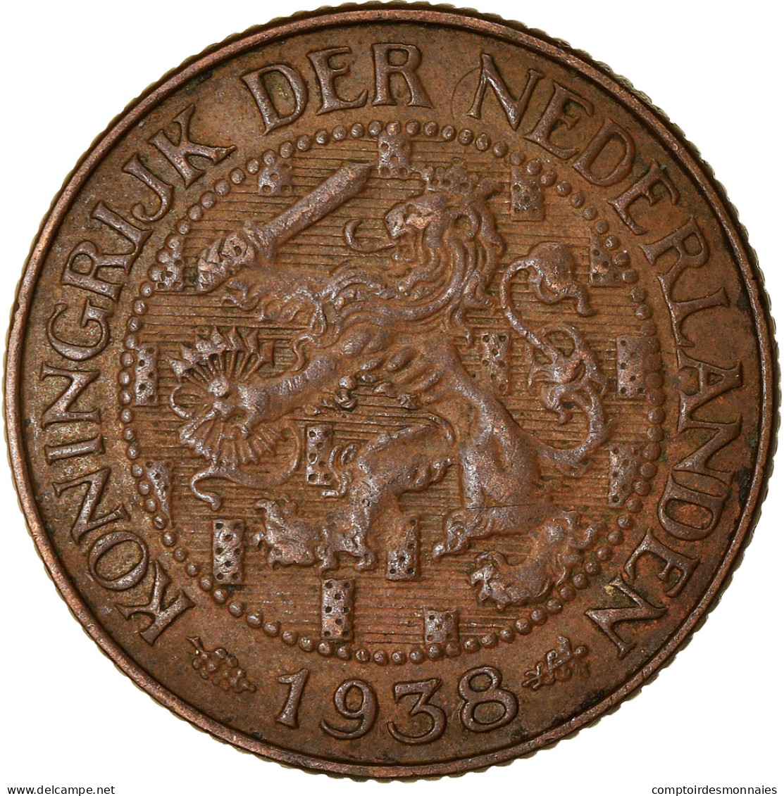 Monnaie, Pays-Bas, Wilhelmina I, Cent, 1938, TTB, Bronze, KM:152 - 1 Cent