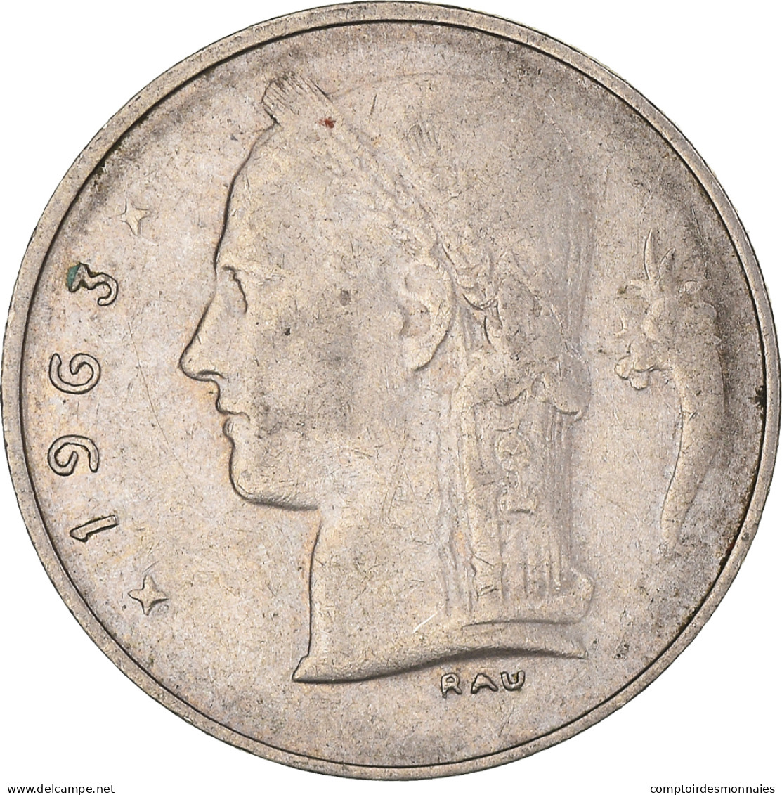 Monnaie, Belgique, Franc, 1963, TTB, Cupro-nickel, KM:143.1 - 1 Franc