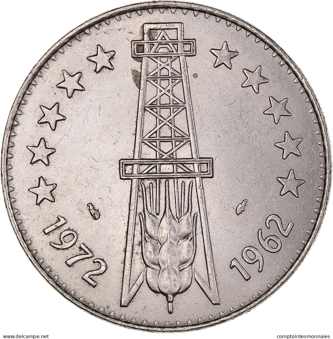 Monnaie, Algérie, 5 Dinars, 1972, Paris, Privy Mark: Dolphin, TTB, Nickel - Algerije
