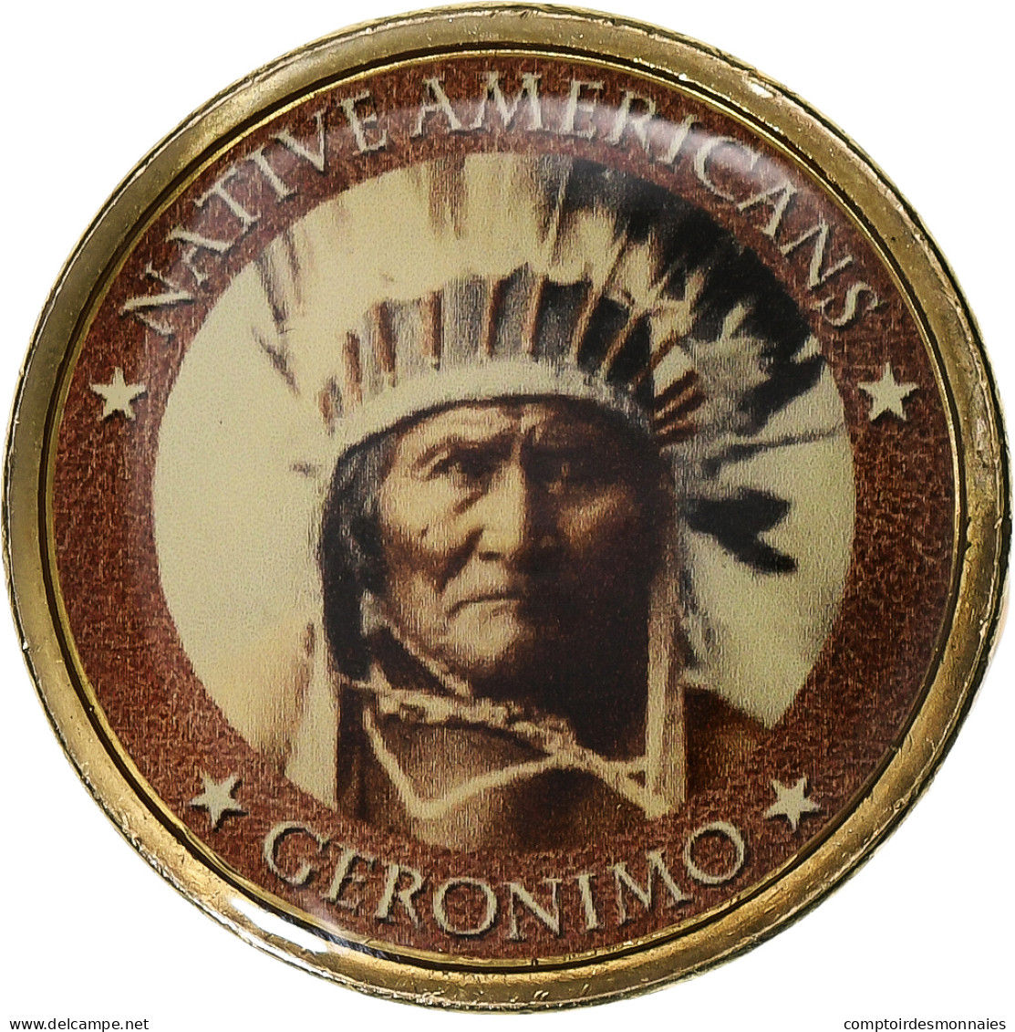 États-Unis, Les Indiens D'Amérique, Geronimo, Jeton, FDC, Laiton Nickelé - Profesionales/De Sociedad