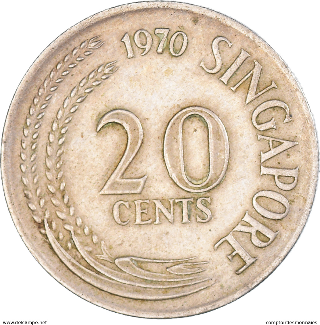 Monnaie, Singapour, 20 Cents, 1970 - Singapur