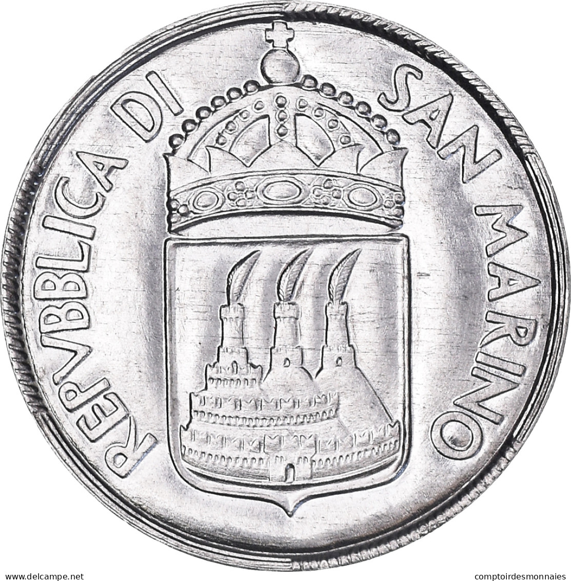 Monnaie, Saint Marin , 5 Lire, 1973, Rome, SPL, Aluminium, KM:24 - Saint-Marin