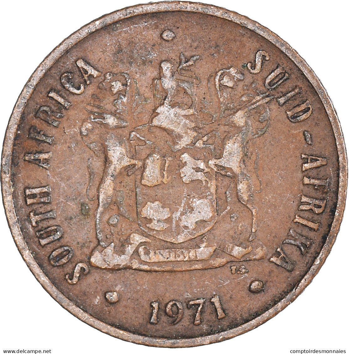 Monnaie, Afrique Du Sud, 2 Cents, 1971 - Zuid-Afrika