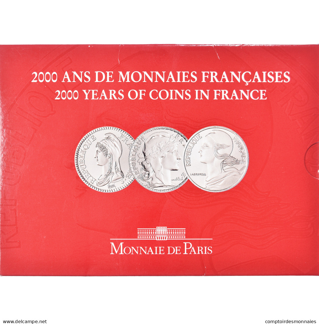 Monnaie, France, Monnaie De Paris, Set 3 Monnaies., 2000, BU, FDC, Cupro Nickel - Gedenkmünzen