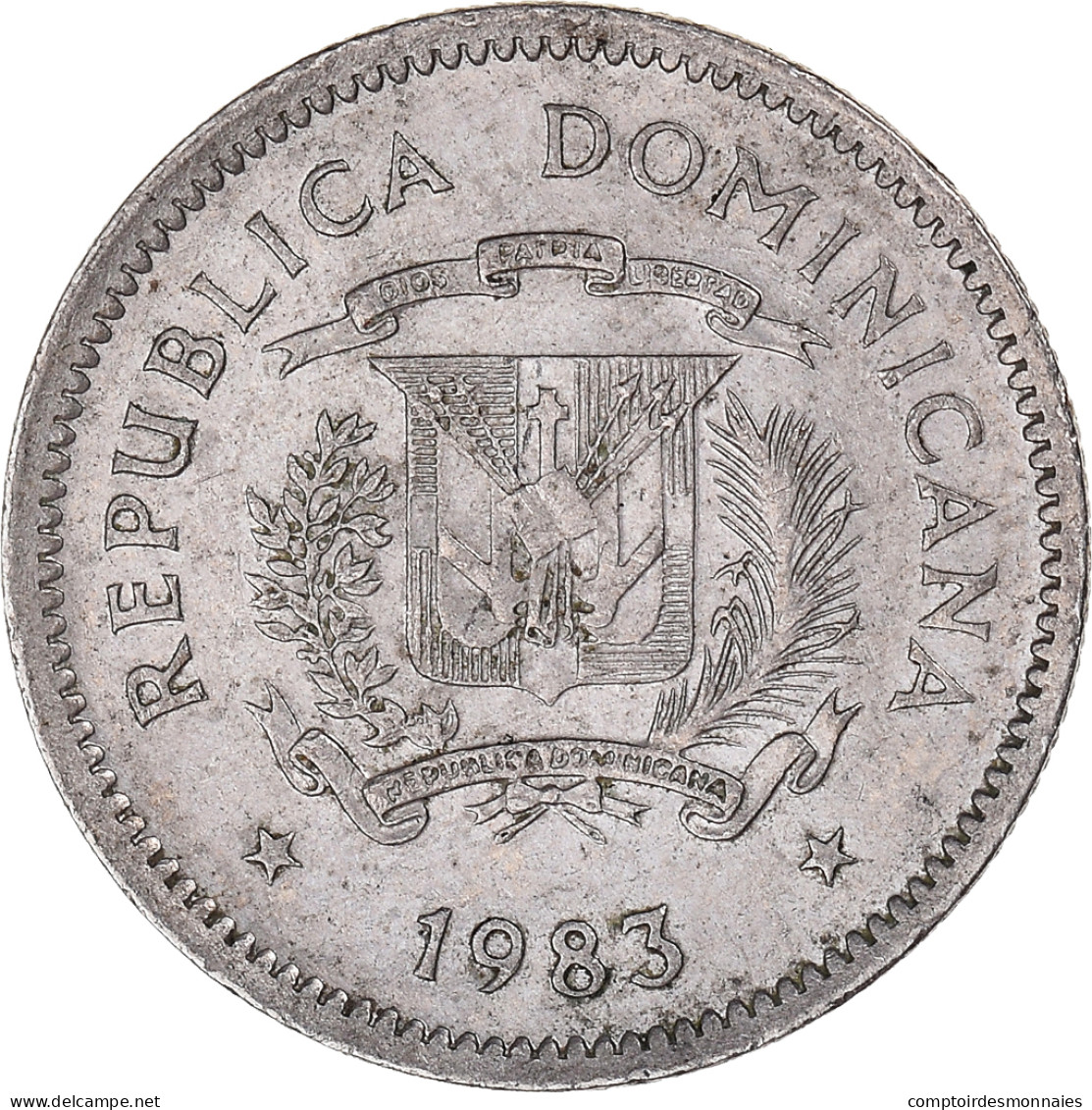 Monnaie, République Dominicaine, 10 Centavos, 1983 - Dominicana