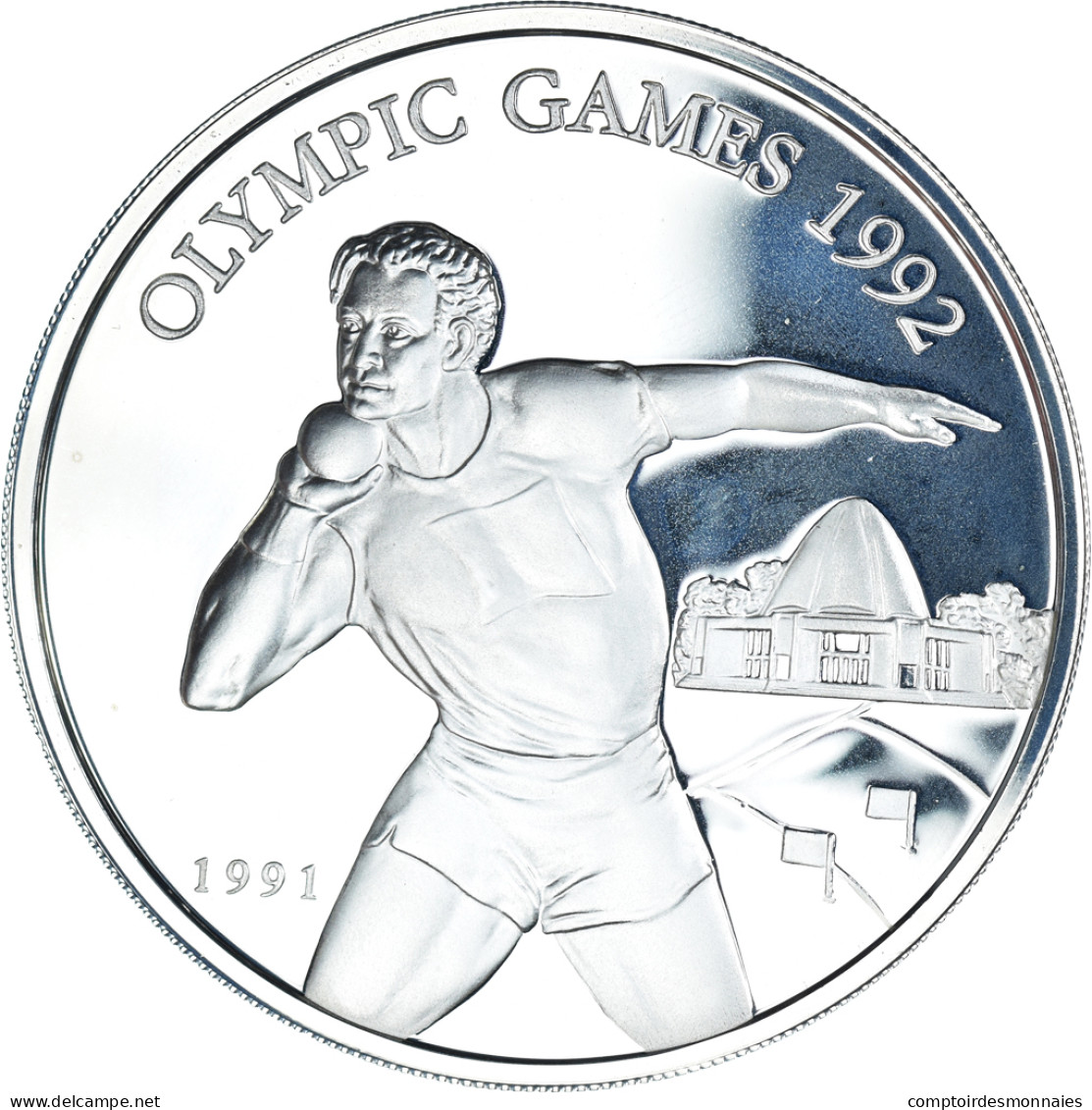 Monnaie, Samoa, 10 Tala, 1991, Summer Olympics 1992.BE, FDC, Argent, KM:82 - Samoa