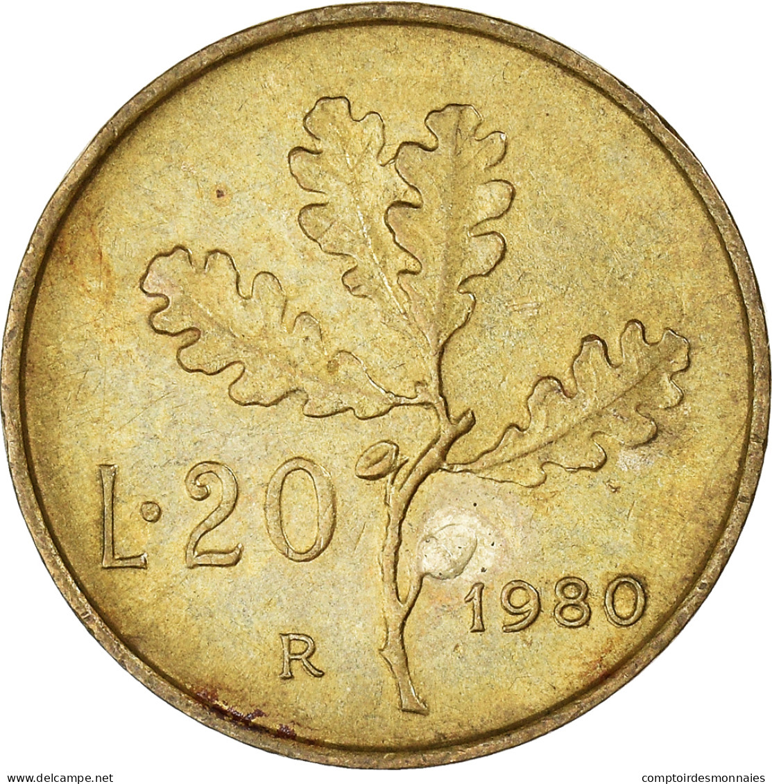 Monnaie, Italie, 20 Lire, 1980, Rome, TB, Bronze-Aluminium, KM:97.2 - 20 Liras