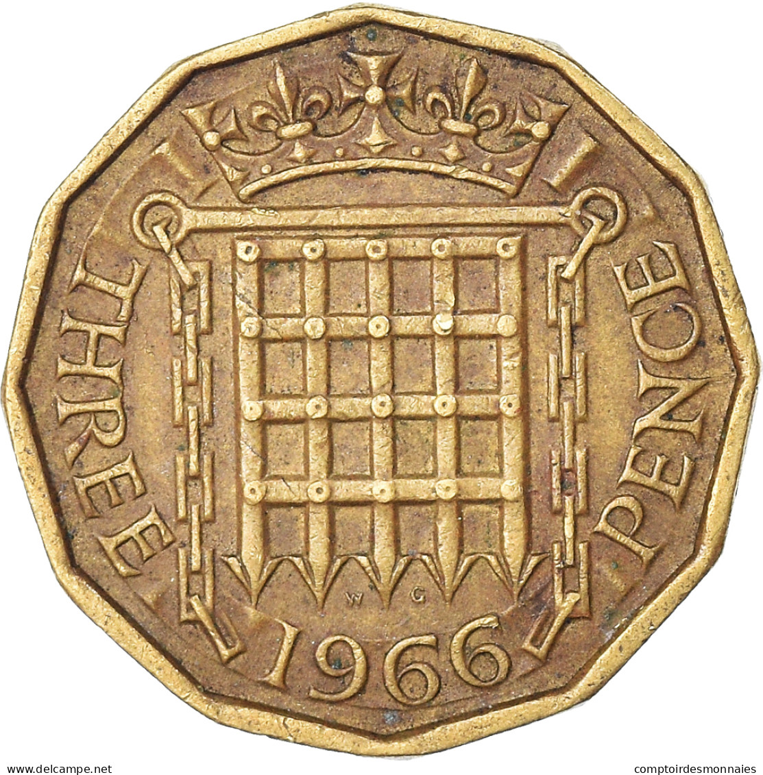 Monnaie, Grande-Bretagne, 3 Pence, 1966 - F. 3 Pence