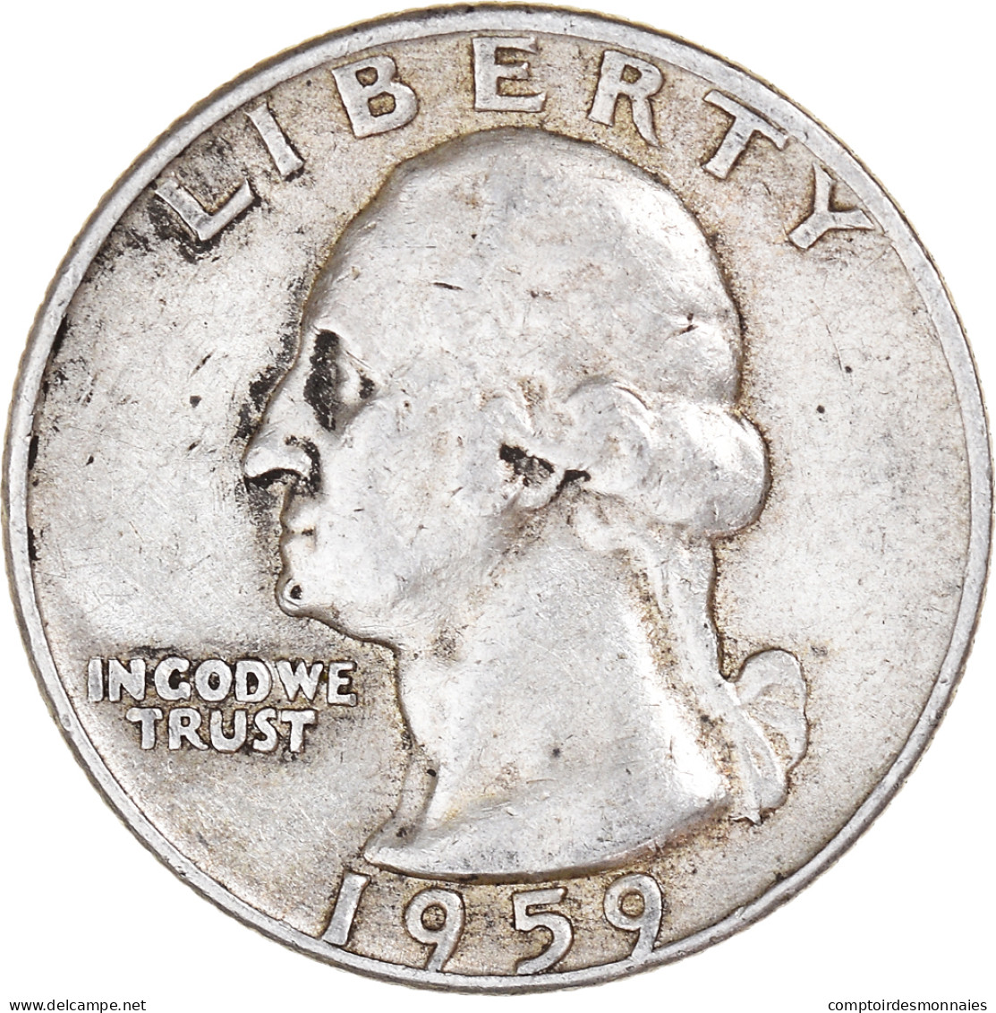 Monnaie, États-Unis, Washington Quarter, Quarter, 1959, U.S. Mint, Denver, TTB - 1932-1998: Washington