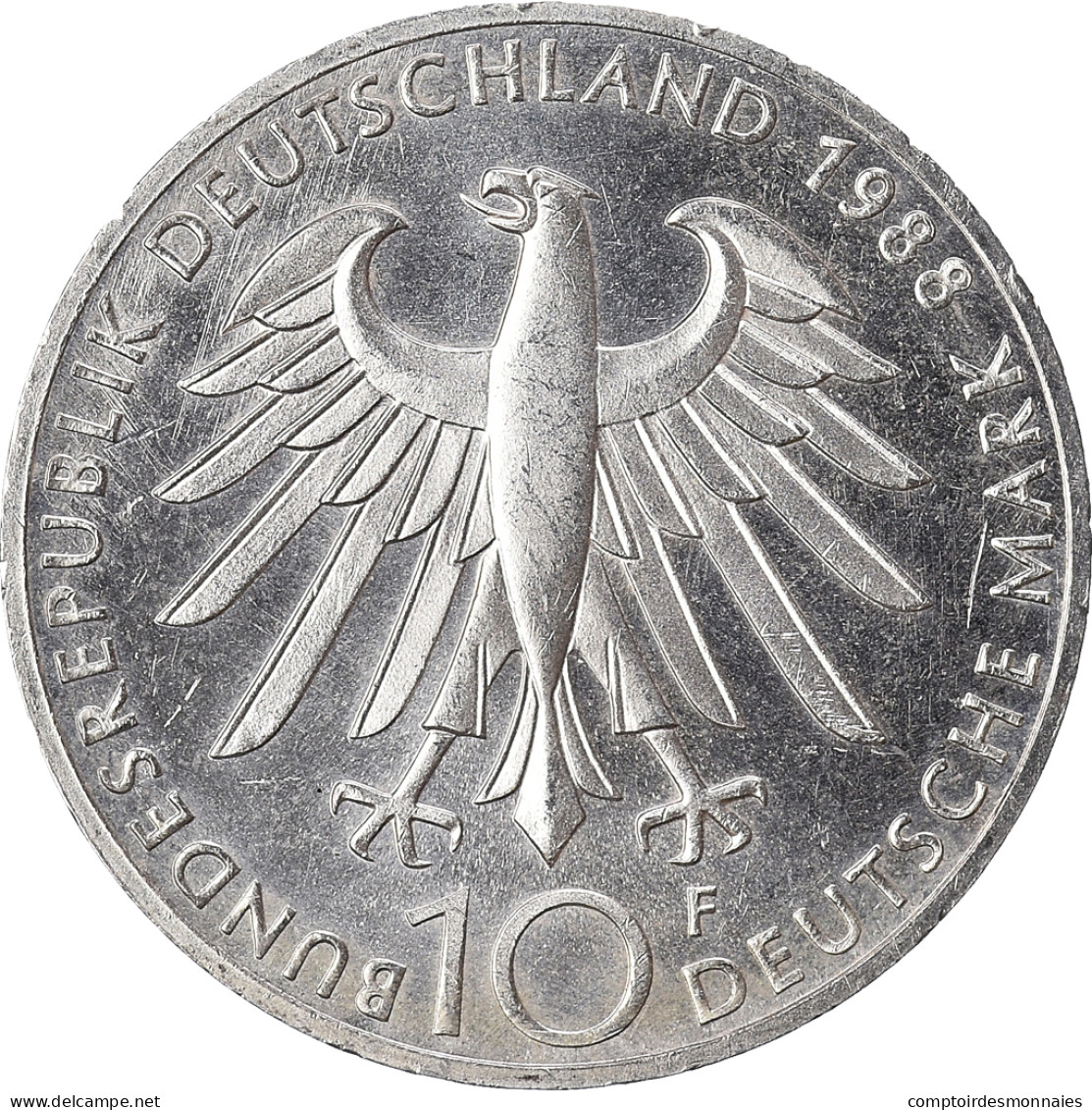 Monnaie, République Fédérale Allemande, 10 Mark, 1988, Stuttgart, Germany - Herdenkingsmunt