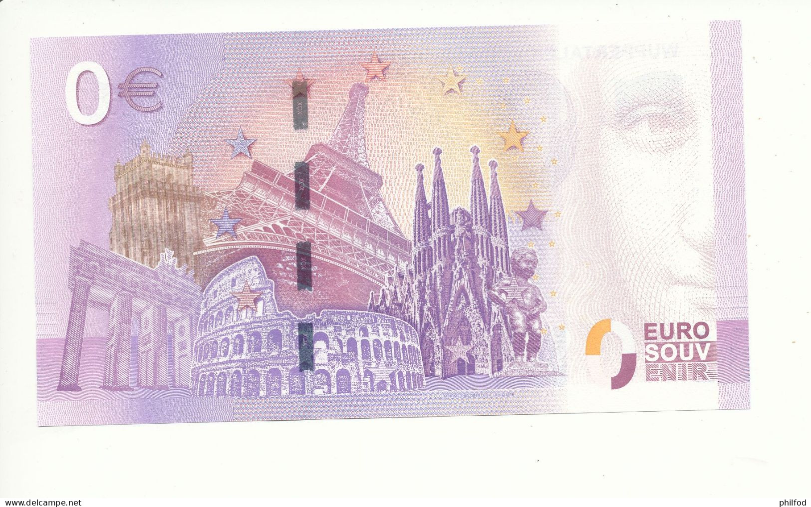 Billet Souvenir - 0 Euro - XEPD - 2017-1 - WUPPERTALER SCHWEBEBAHN KAISERWAGEN - N° 9079 - Billet épuisé - Kiloware - Banknoten