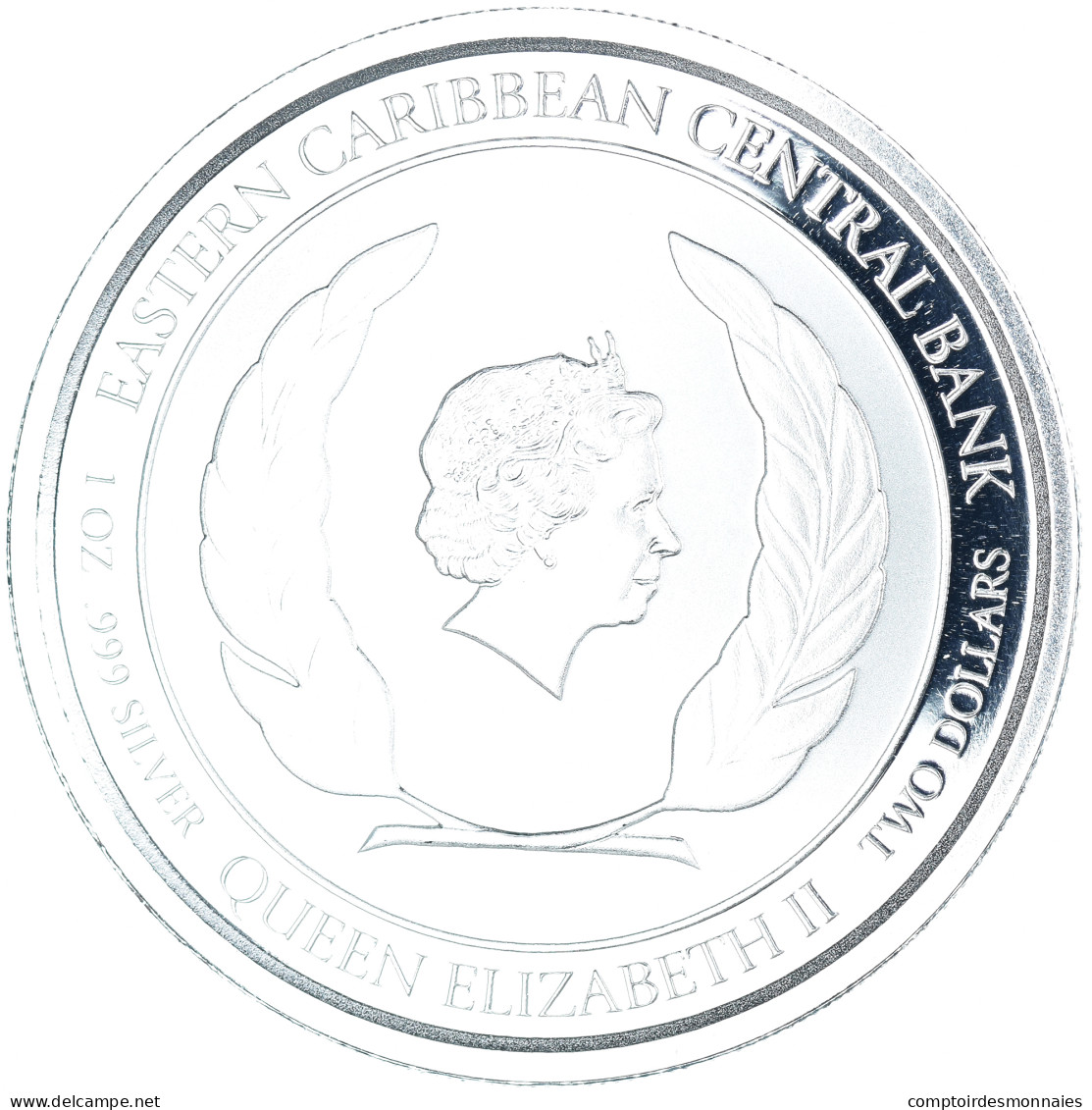 Monnaie, MONTSERRAT, Elizabeth II, Emerald Isle, 2 Dollars, 1 Silver Oz, 2019 - Caribe Británica (Territorios Del)