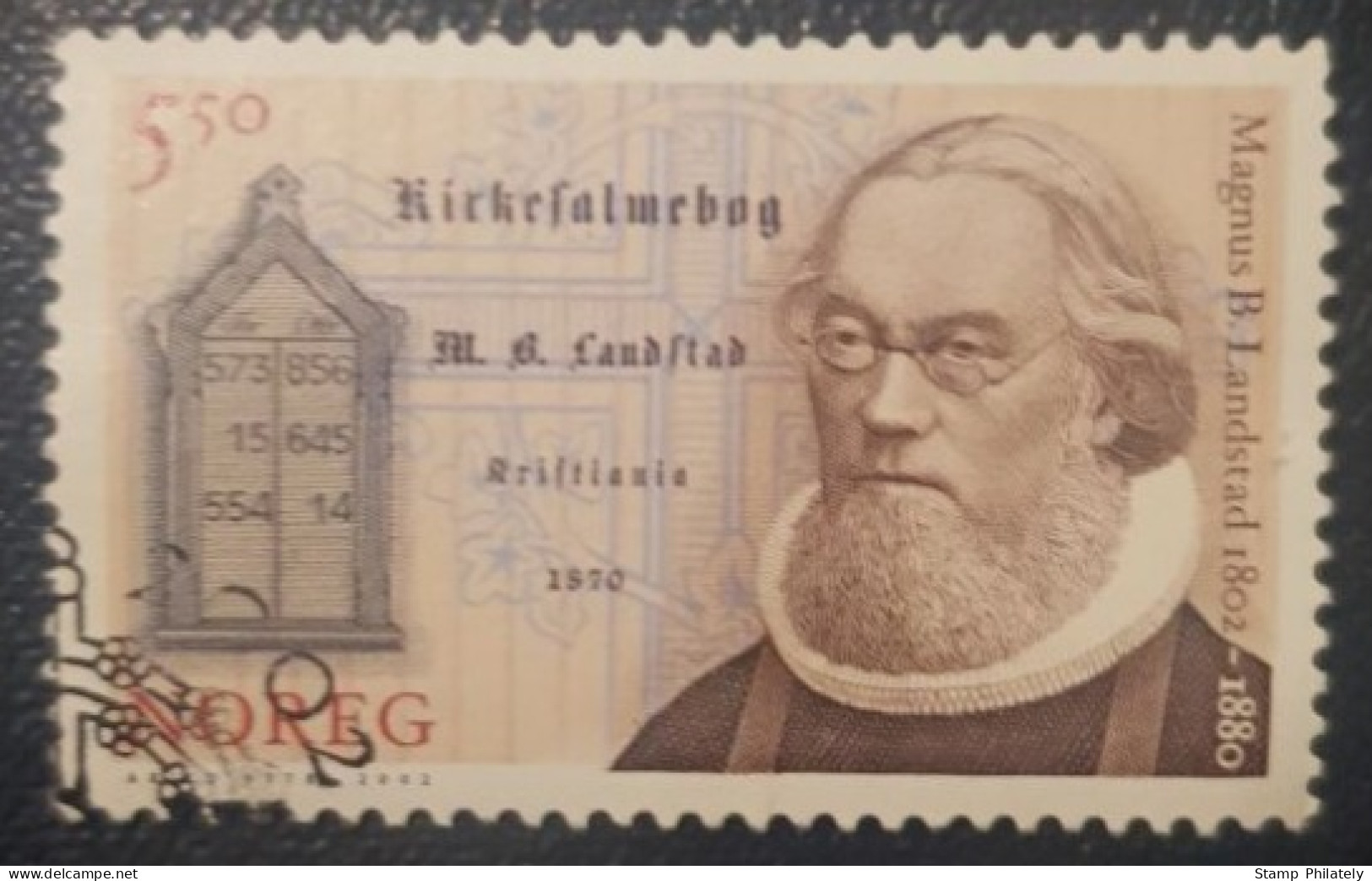 Norway 5.5Kr Stamp Magnus Brostrup Landstad - Used Stamps