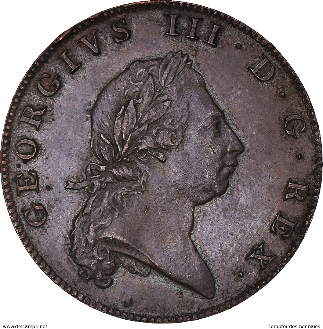 Monnaie, Bermudes, George III, Penny, 1793, TTB+, Cuivre, KM:5 - Bermuda