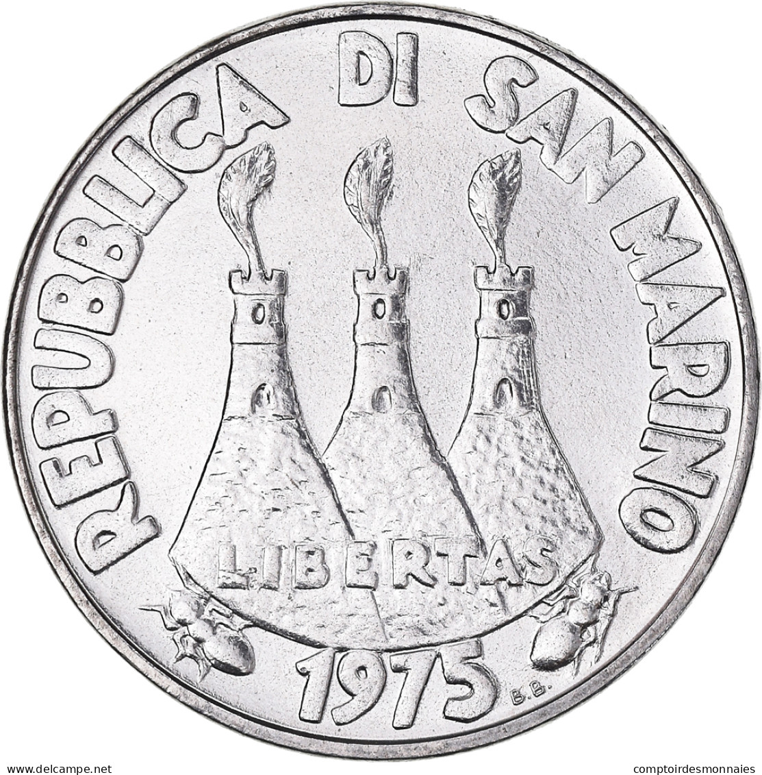 Monnaie, Saint Marin , 50 Lire, 1975, Rome, SPL, Acier, KM:45 - San Marino