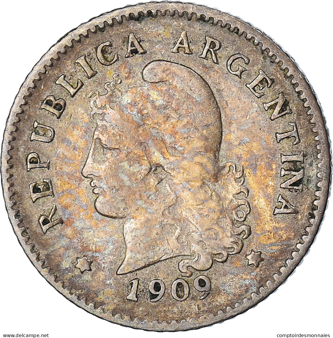 Monnaie, Argentine, 10 Centavos, 1909, TTB, Cupro-nickel, KM:35 - Argentina