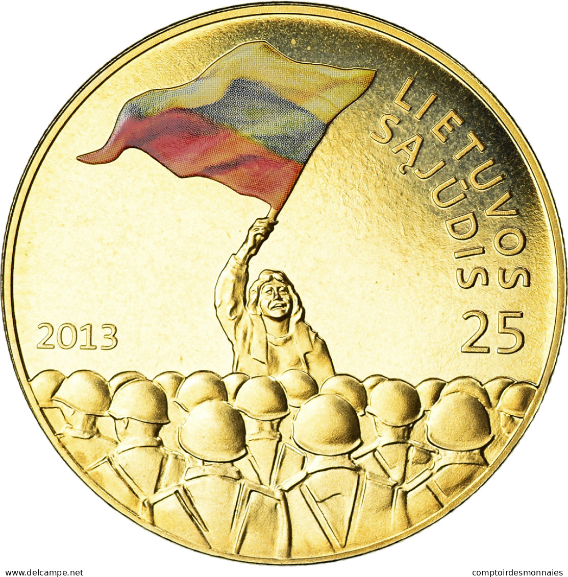 Monnaie, Lituanie, 25 Litai, 2013, Colorized, SPL, Cuivre-Nickel-Zinc - Litauen