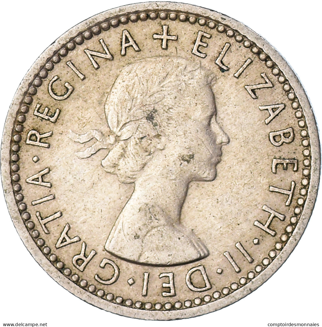 Monnaie, Grande-Bretagne, Elizabeth II, 6 Pence, 1960, TB+, Cupro-nickel, KM:903 - H. 6 Pence