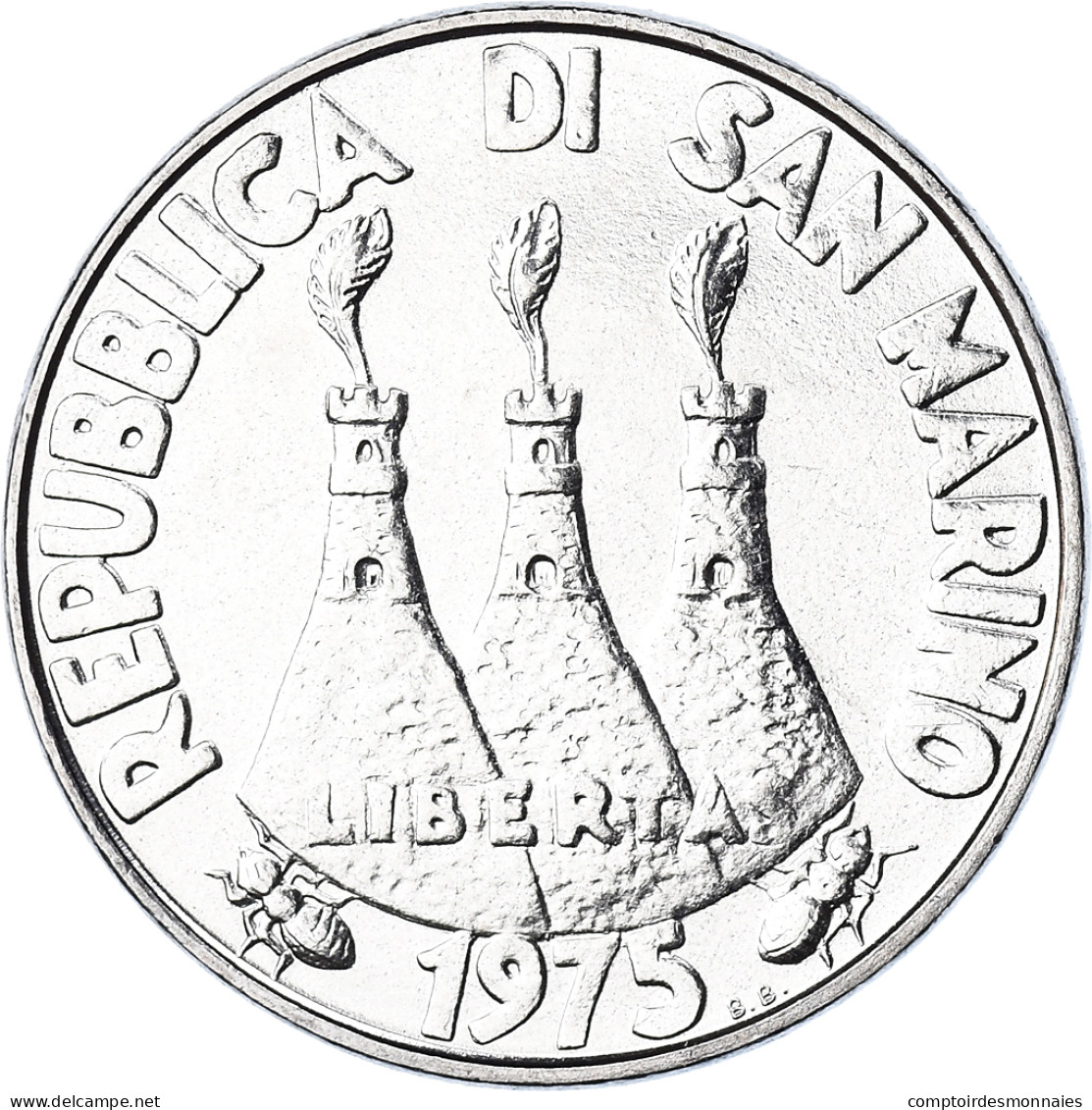 Monnaie, Saint Marin , 100 Lire, 1975, Rome, FDC, FDC, Acier, KM:46 - San Marino
