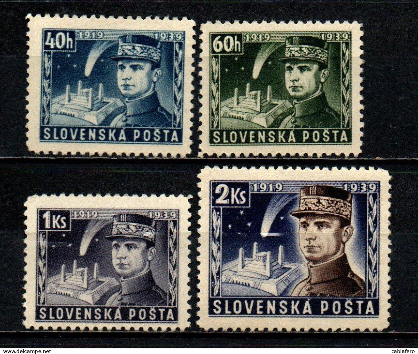 SLOVACCHIA - 1939 - General Stefanik And Memorial Tomb - SENZA GOMMA - Unused Stamps