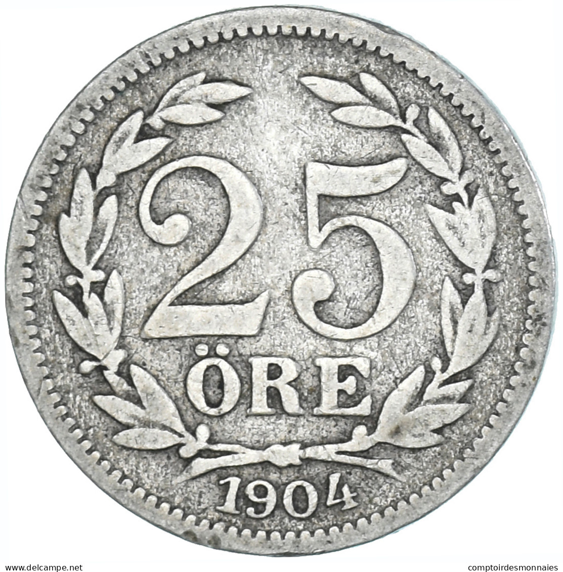 Monnaie, Suède, Oscar II, 25 Öre, 1904, TTB, Argent, KM:739 - Suède