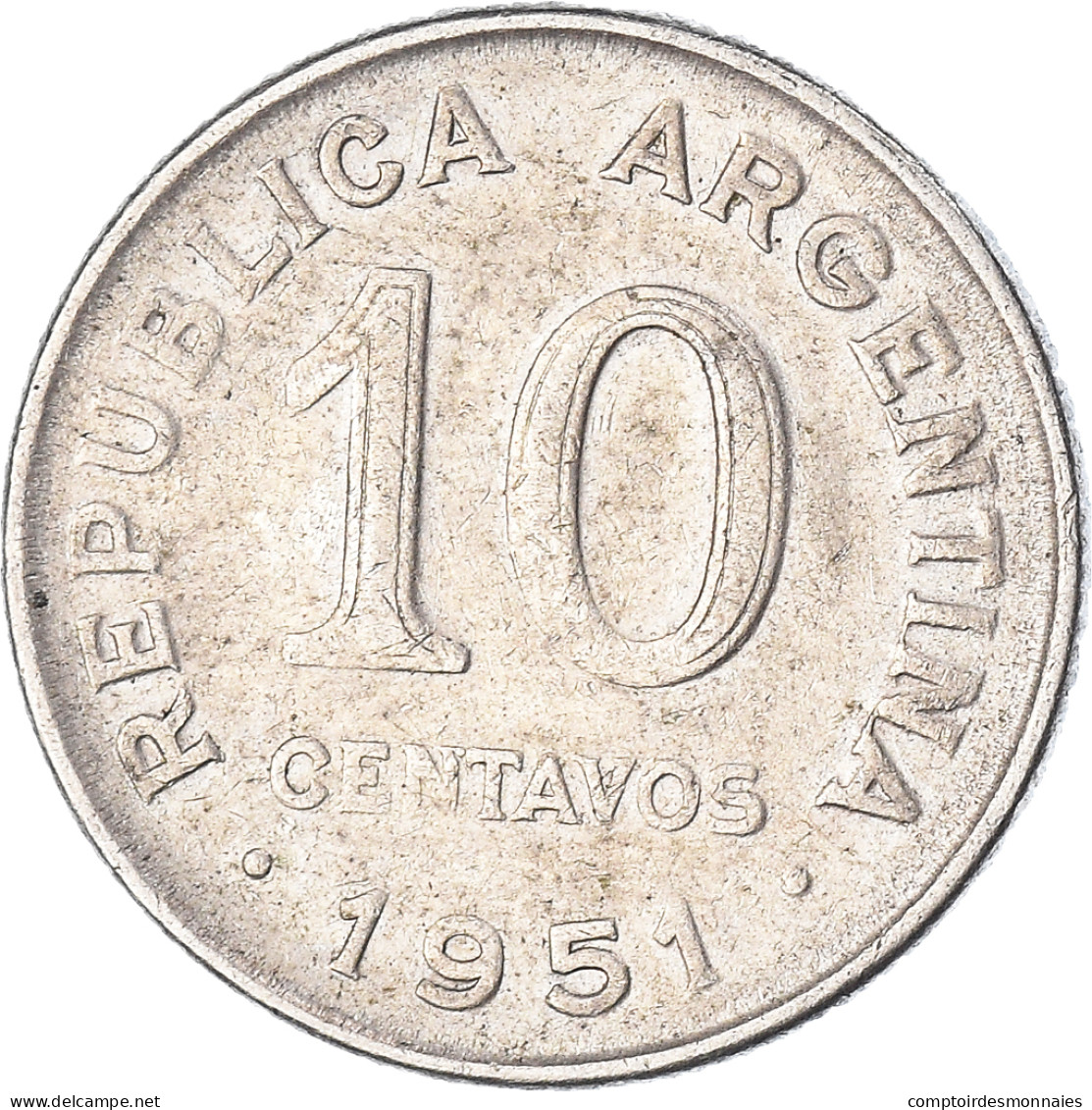 Monnaie, Argentine, 10 Centavos, 1951 - Argentine