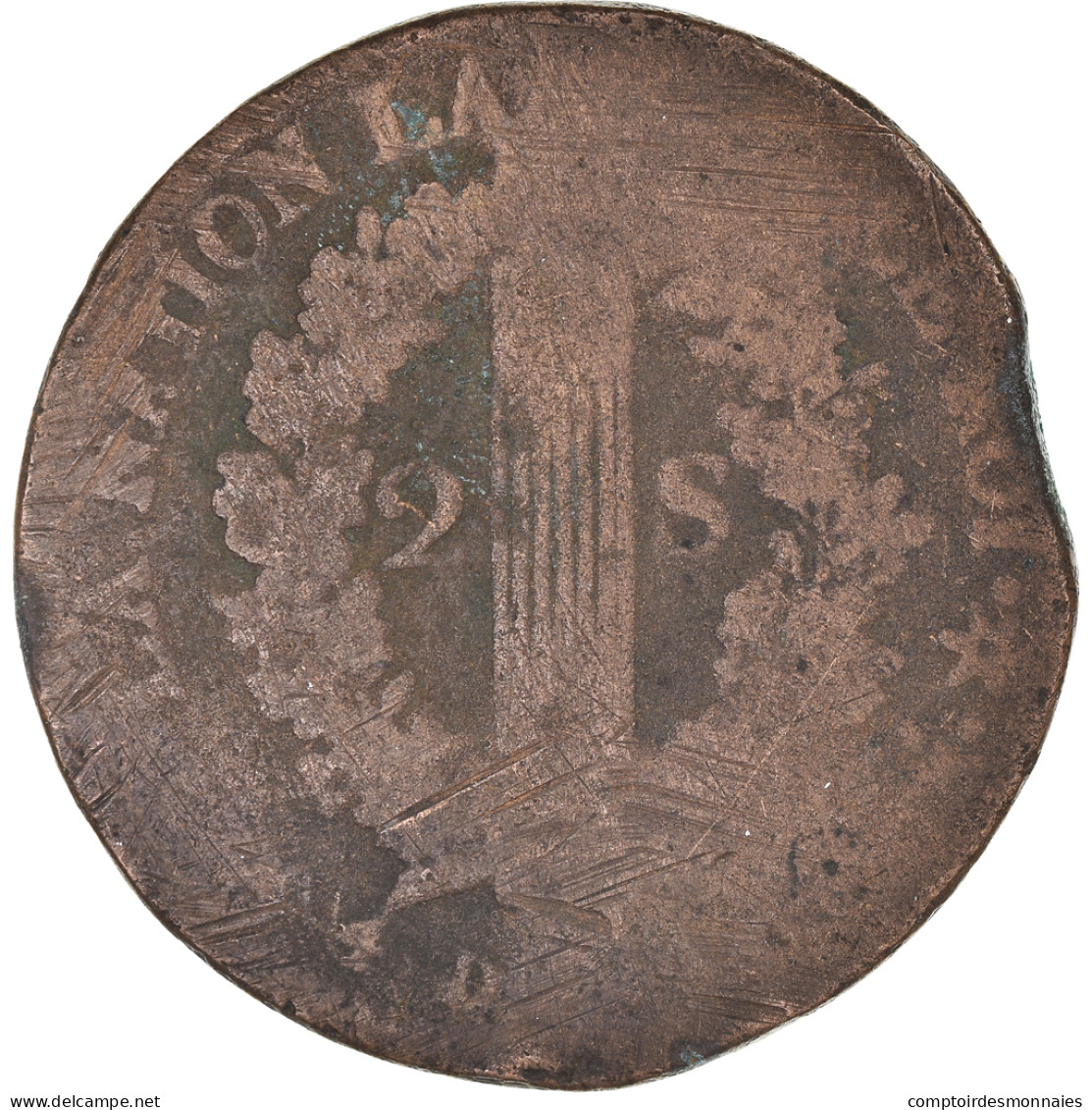 Monnaie, France, 2 Sols, 1792 - Andere & Zonder Classificatie