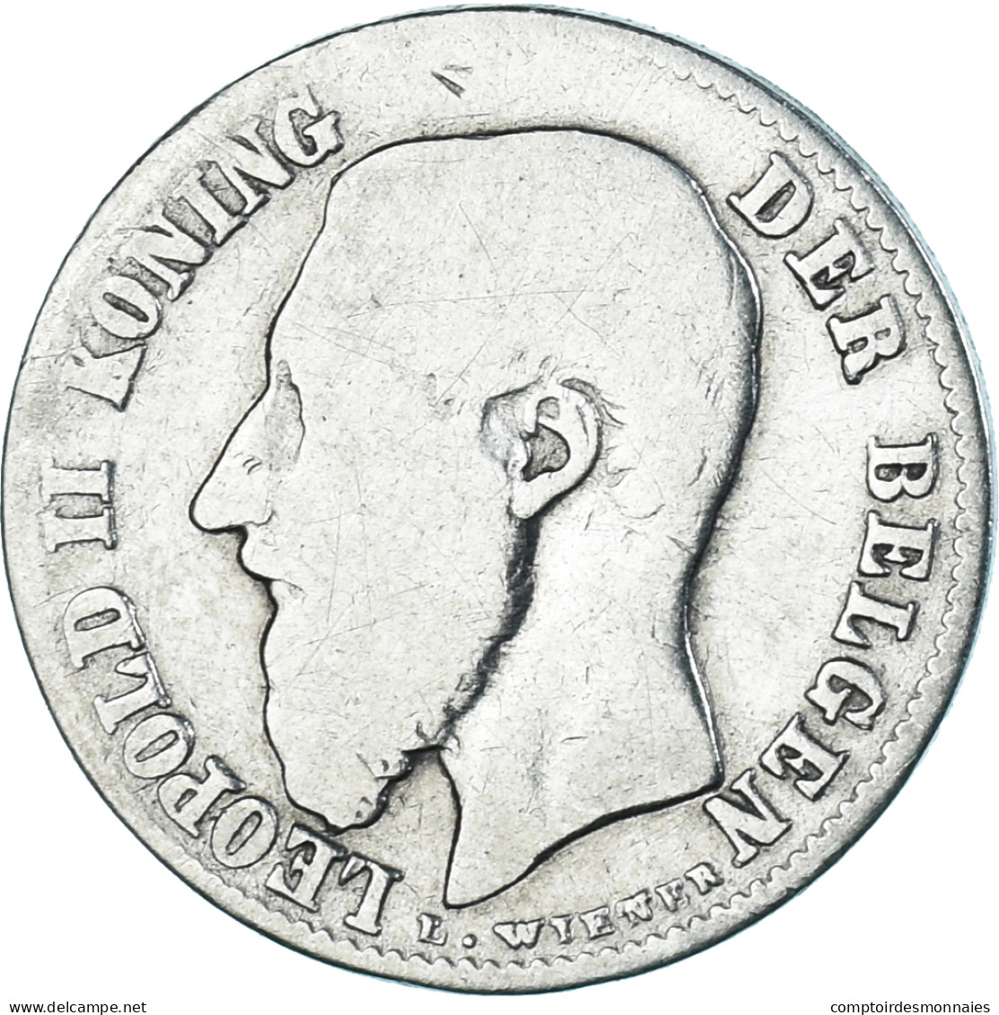Monnaie, Belgique, Leopold II, 50 Centimes, 1899, Bruxelles, B+, Argent, KM:27 - 50 Cent