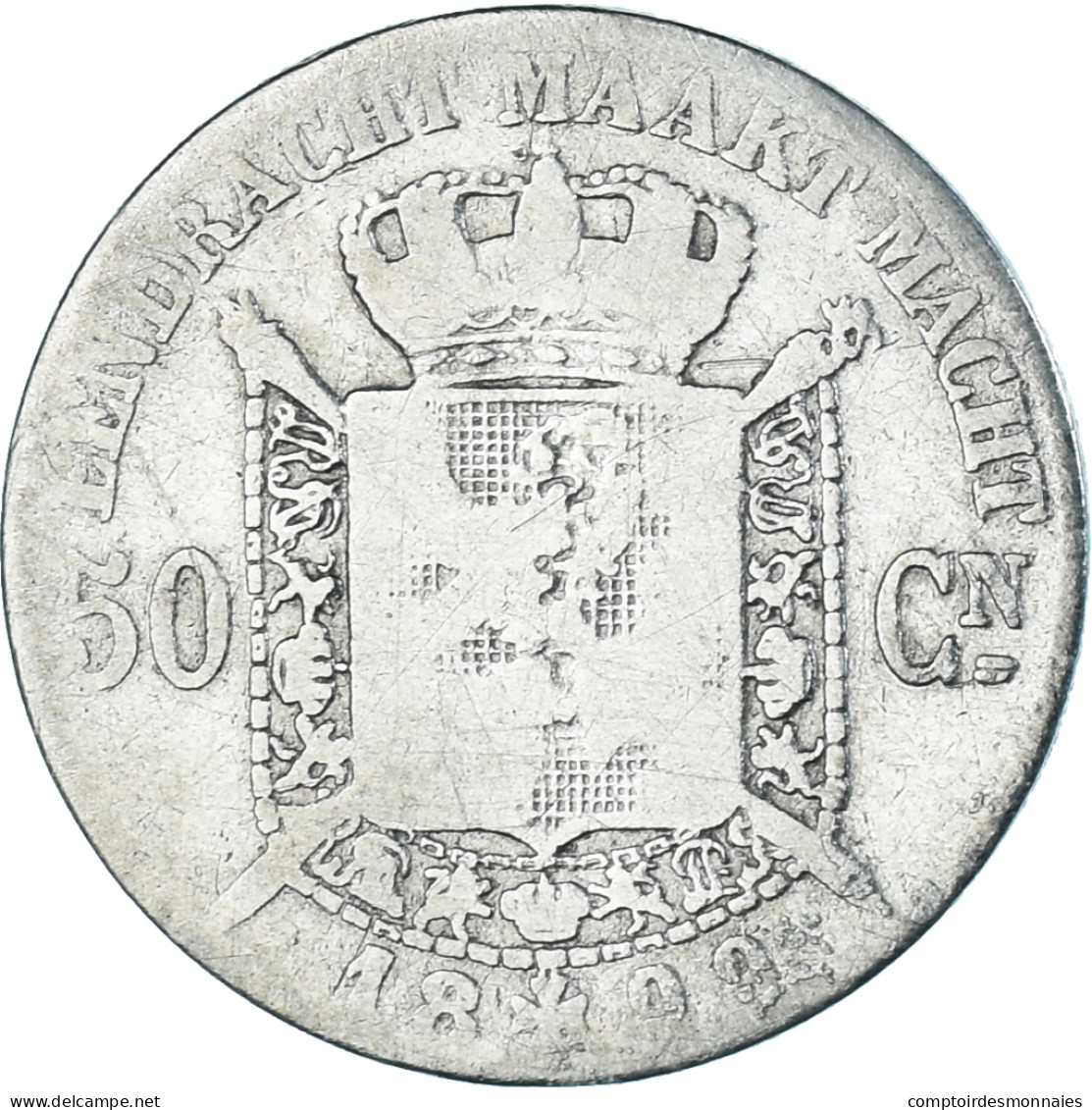 Monnaie, Belgique, Leopold II, 50 Centimes, 1899, Bruxelles, B+, Argent, KM:27 - 50 Cents