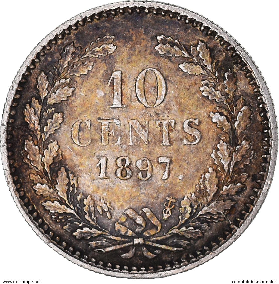 Monnaie, Pays-Bas, Wilhelmina I, 10 Cents, 1897, Utrecht, TTB, Argent, KM:116 - 10 Cent